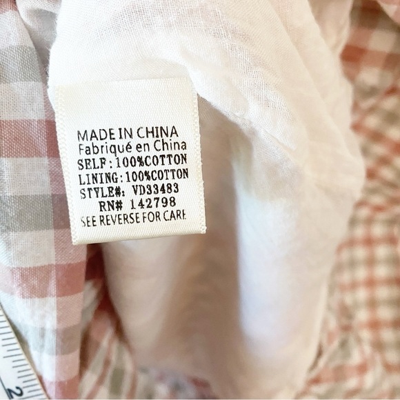 VERY J Plaid Midi Dress Size Large Cottagecore Easter - Picture 9 of 10